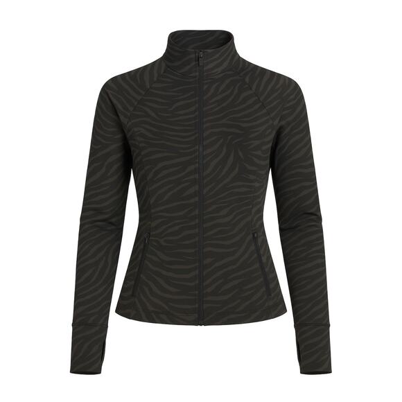 RBX Active Zebra Print Jacket Small Women’s Full Zip Long Sleeve Black Workout - Picture 1 of 10